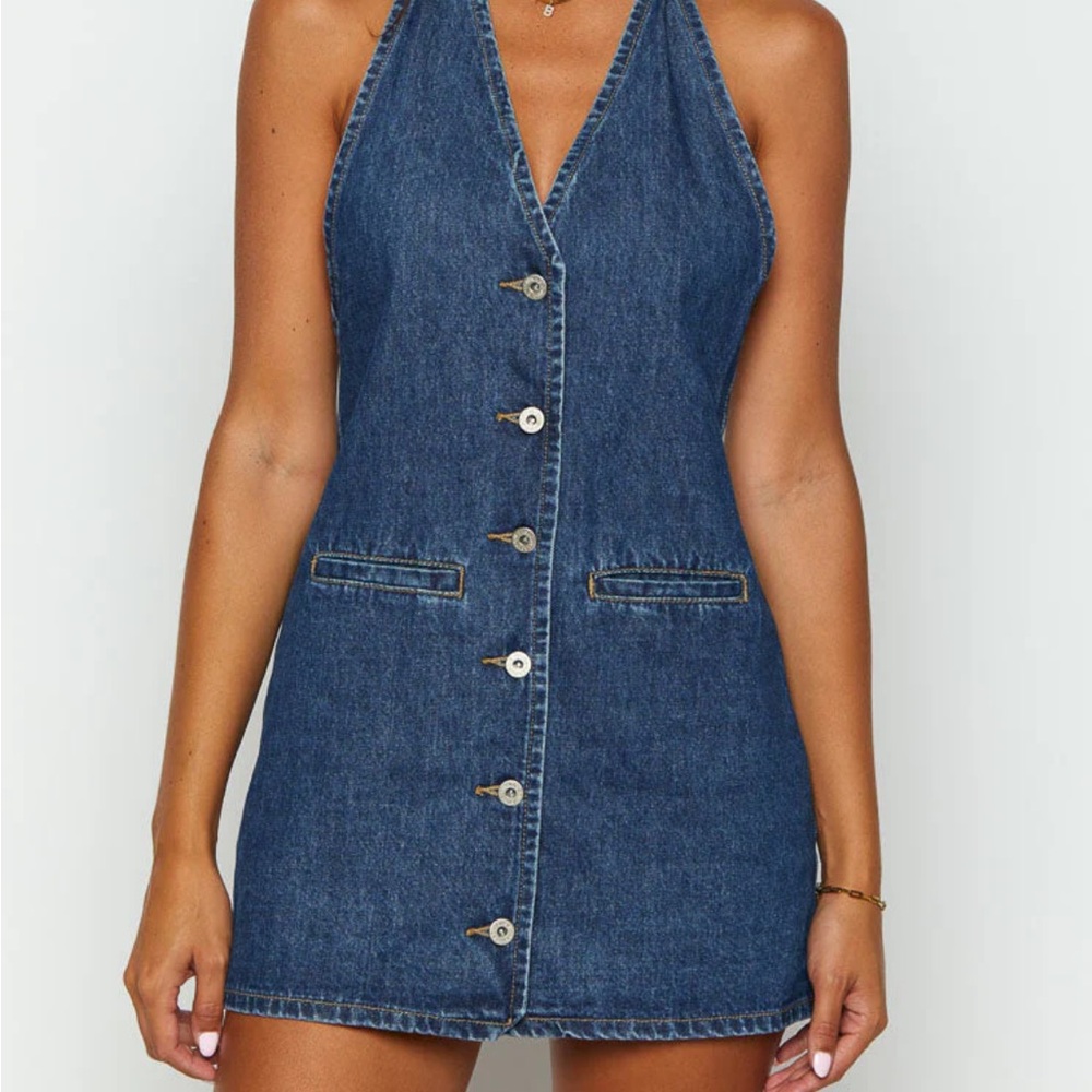 Denim Button-Down Dress